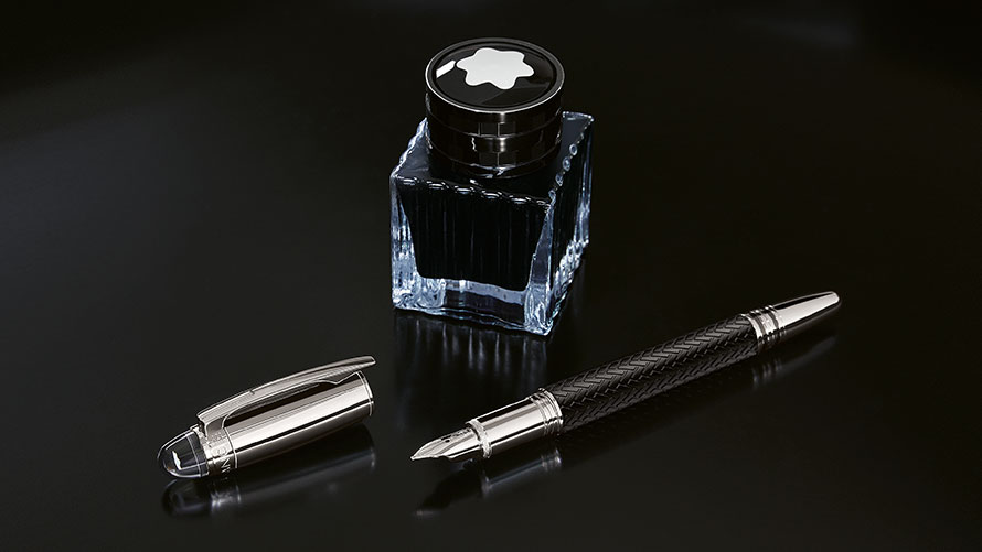 Montblanc for BMW Inktpotje en vulpen. Montblanc for BMW Inktpotje en vulpen.