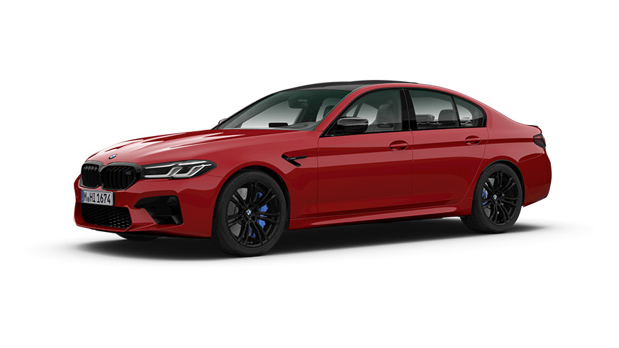 BMW M5 Competition F90 driekwart zijaanzicht BMW M5 Competition F90 driekwart zijaanzicht
