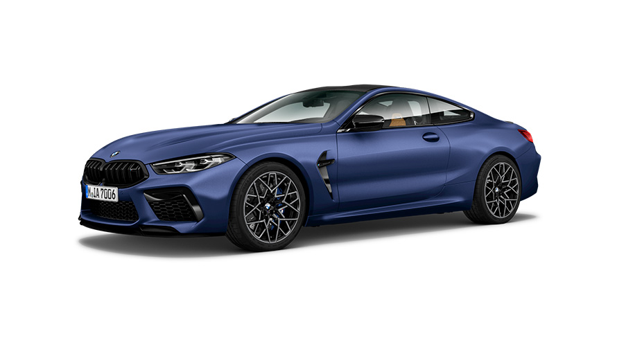 BMW M8 Competition Coupé F92 driekwart zijaanzicht BMW M8 Competition Coupé F92 driekwart zijaanzicht