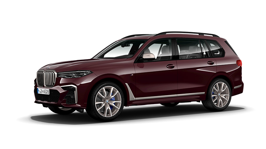 BMW X7 M50i G07 driekwart zijaanzicht BMW X7 M50i G07 driekwart zijaanzicht