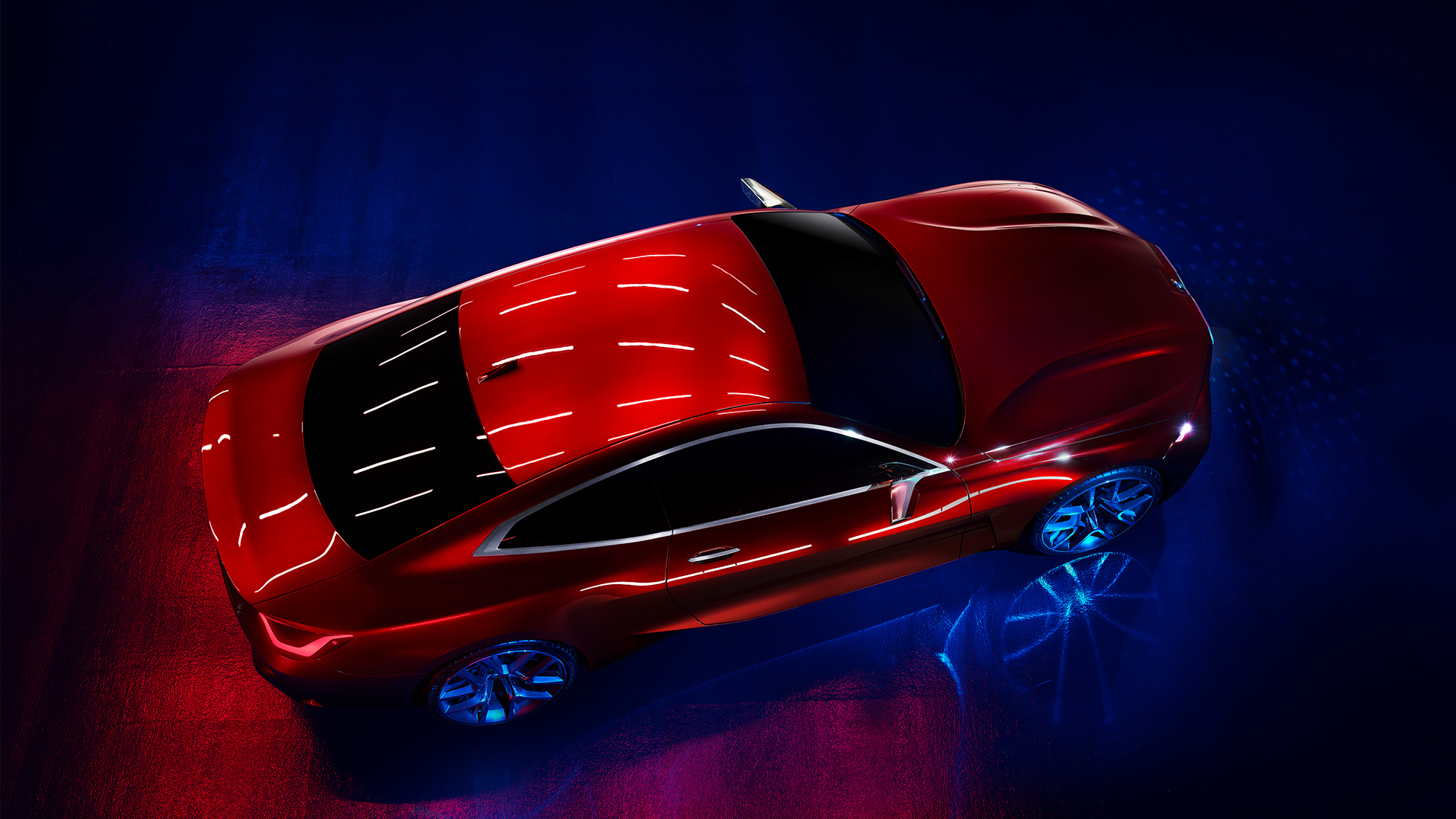 BMW Concept 4 Forbidden Red BMW Concept 4 Forbidden Red bovenaanzicht
