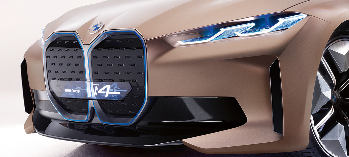 BMW Concept i4 close up nierengrille BMW Concept i4 close up nierengrille