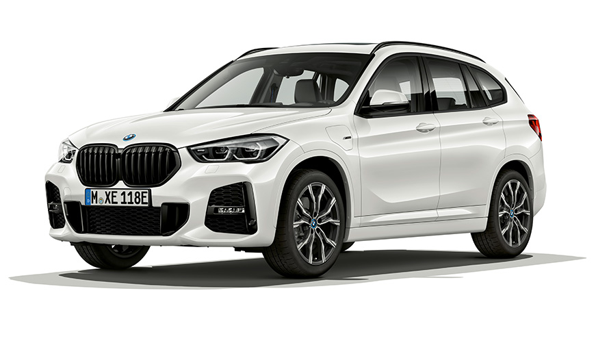BMW X1 xDrive25e PHEV model driekwart vooraanzicht BMW X1 xDrive25e PHEV model driekwart vooraanzicht
