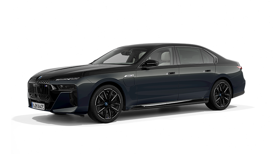 BMW M760e xDrive PHEV driekwart vooraanzicht BMW M760e xDrive PHEV driekwart vooraanzicht