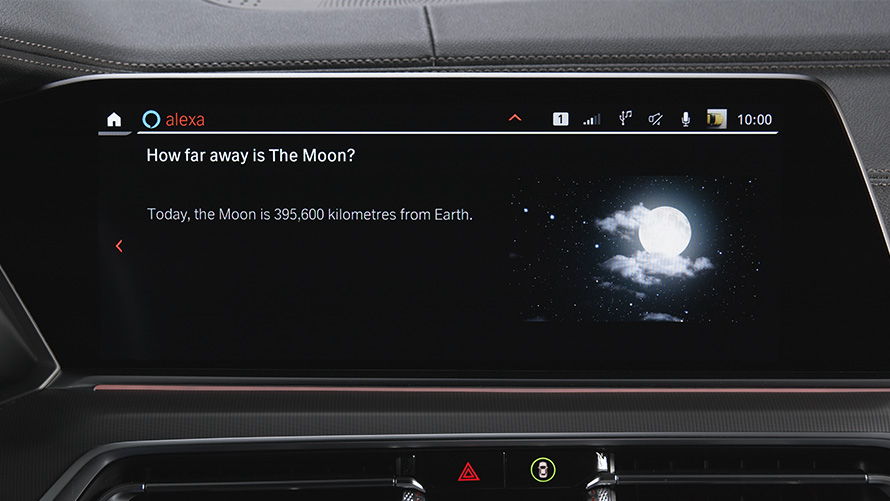 BMW Remote Software Upgrade Amazon Alexa Car integratie BMW Remote Software Upgrade Amazon Alexa Car integratie Navigatiesysteem close-up