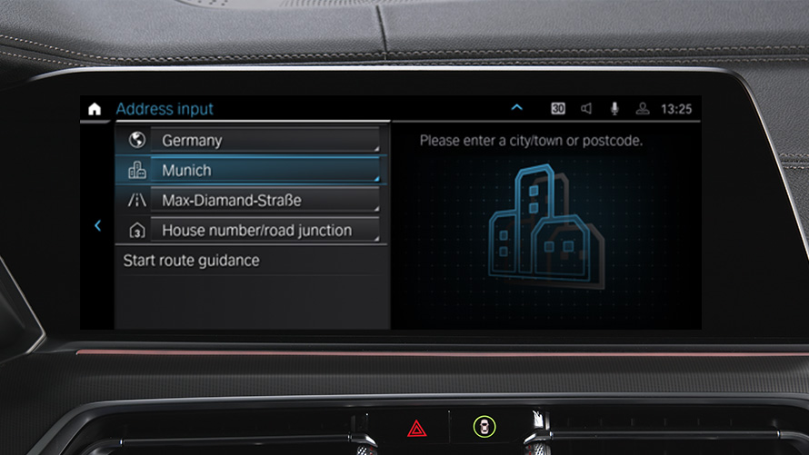 BMW Remote Software Upgrade BMW Maps navigatiesysteem close-up BMW Remote Software Upgrade BMW Maps navigatiesysteem close-up