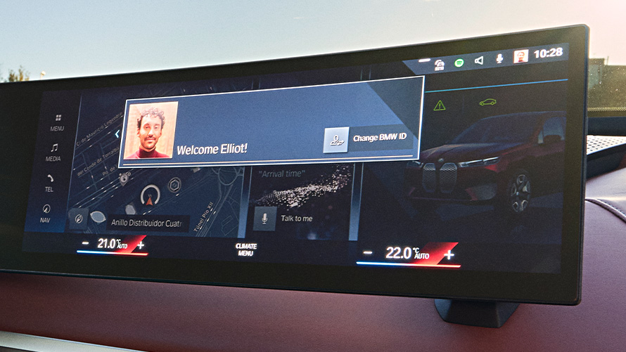 Curved Display Screen welkomstscherm Curved Display Screen CID OS8 welkomstscherm