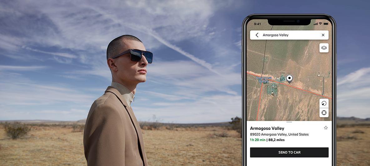 My BMW App ritten plannen en naar de auto sturen – man in de woestijn My BMW App ritten plannen en naar de auto sturen – man in de woestijn