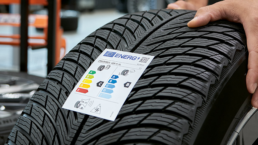 BMW banden, bandenprofiel met label BMW banden, bandenprofiel met label
