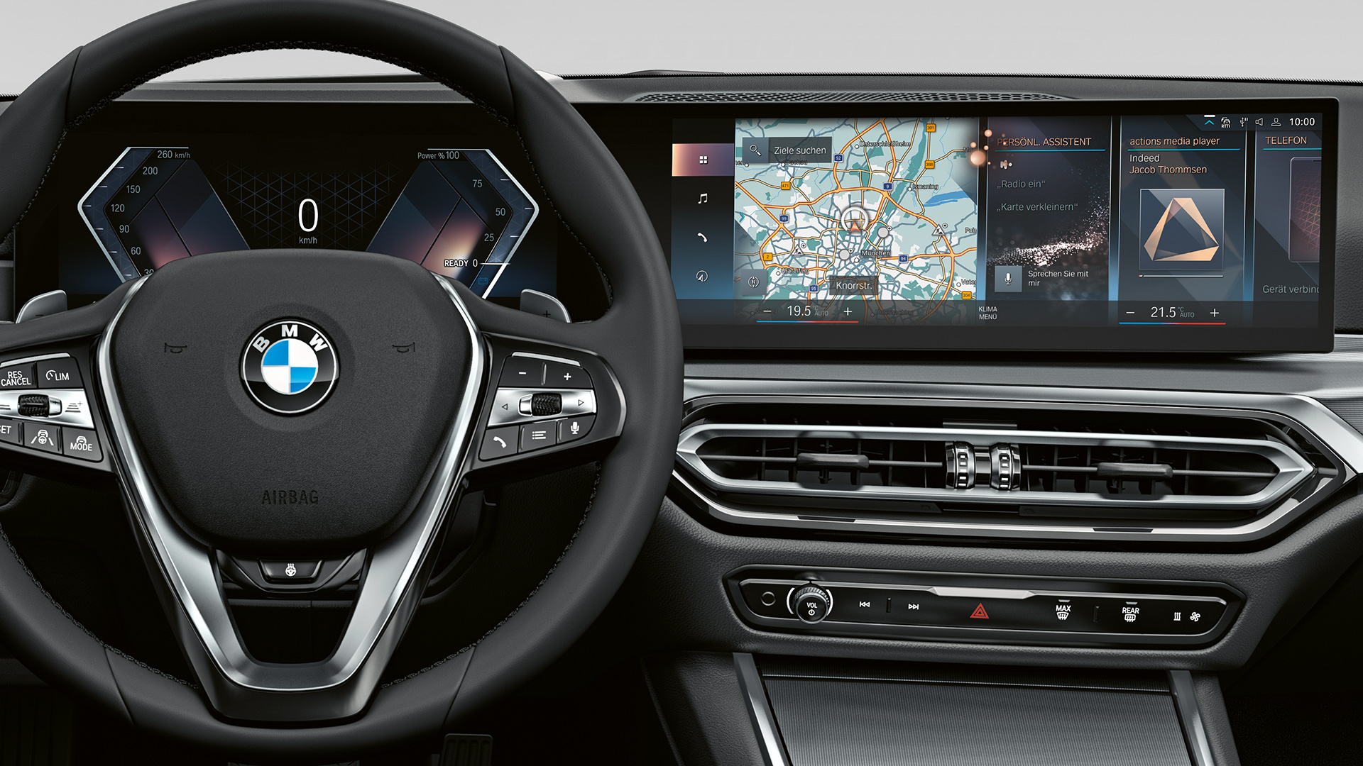 schadevisualizer interieur mechanische componenten BMW cockpit close-up.