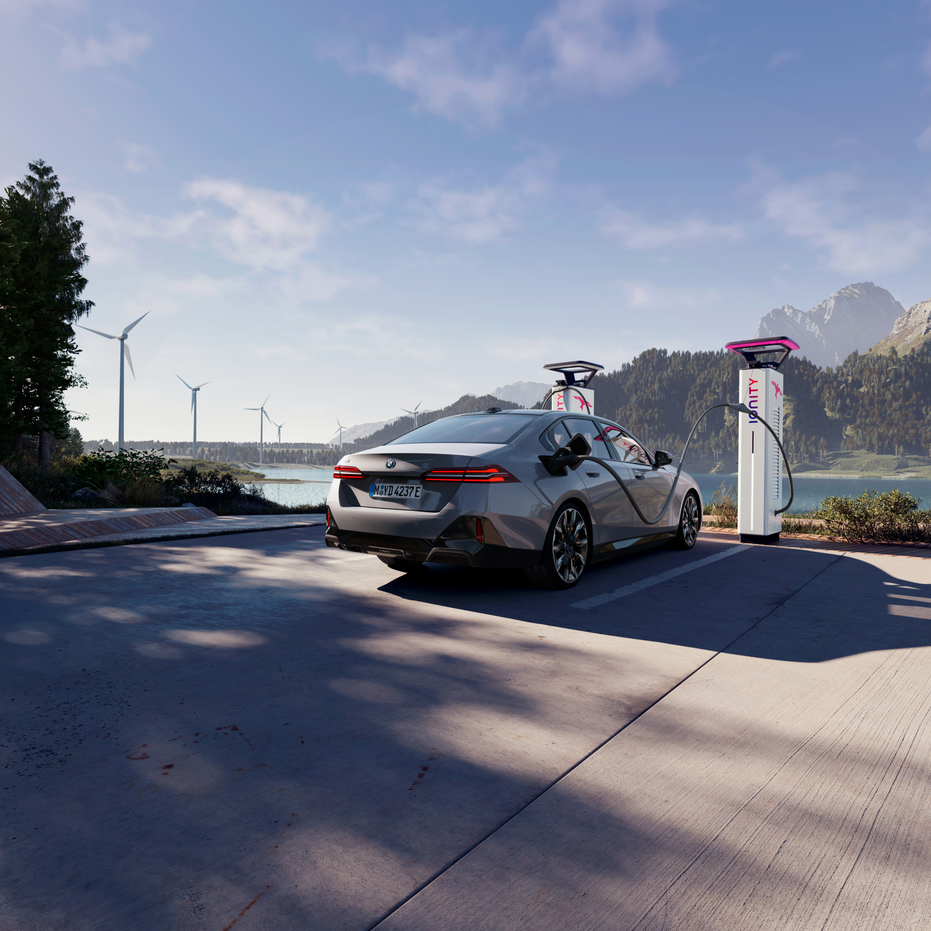 BMW elektrische auto's opladen bij snellaadstations